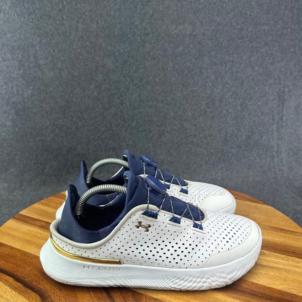 Under Armour SlipSpeed BOA Training Shoes White Navy Gold Mens 5 Womens 6.5